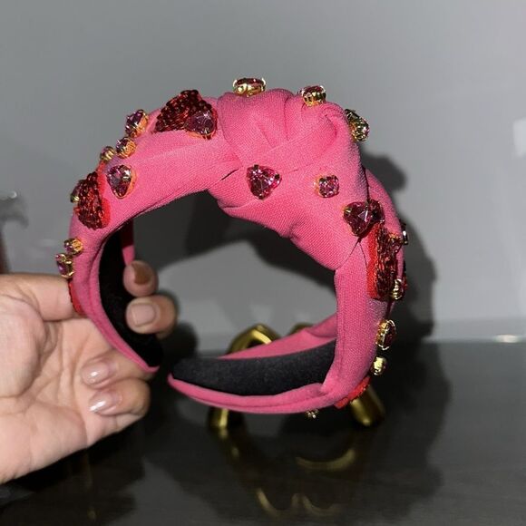 Beautiful Red Heart Embellished Headband *Only have one red rose color - Picture 5 of 6